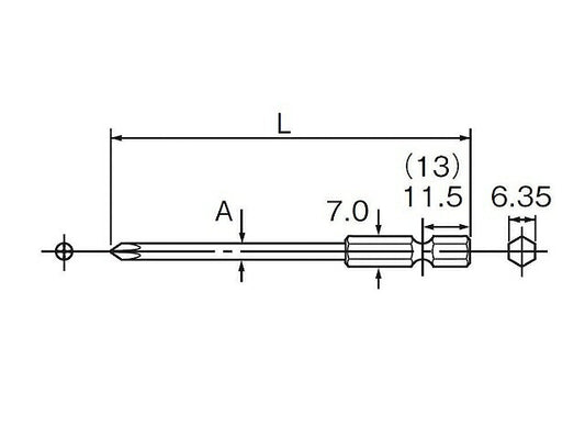 ドライバー ビット (+) #2X75