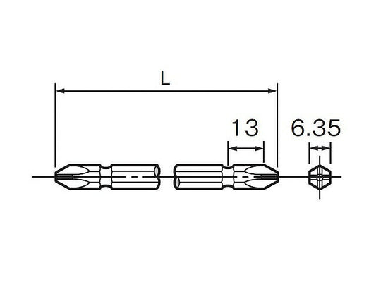 両頭プラスビット (+) #2X65 2本