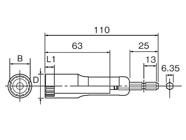 ヘグザゴンソケット 深穴タイプ 13MM