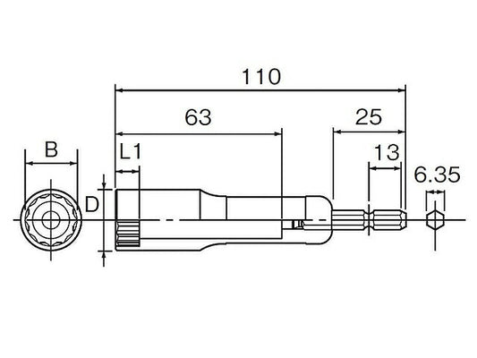 ヘグザゴンソケット 深穴タイプ 13MM
