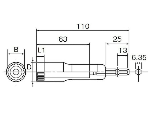 ヘグザゴンソケット 深穴タイプ 14MM