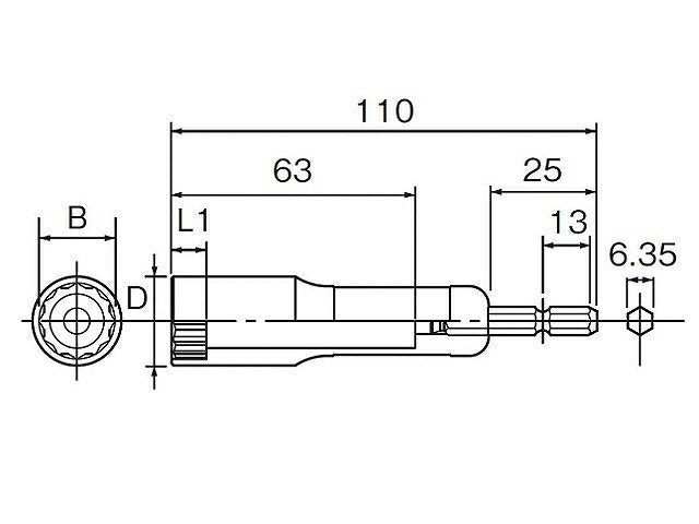 ヘグザゴンソケット 深穴タイプ 17MM