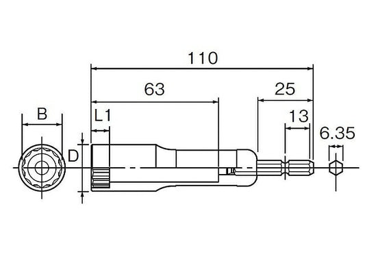 ヘグザゴンソケット 深穴タイプ 19MM