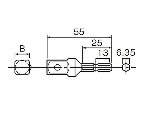 ソケットアダプター 12.7MM ボール付