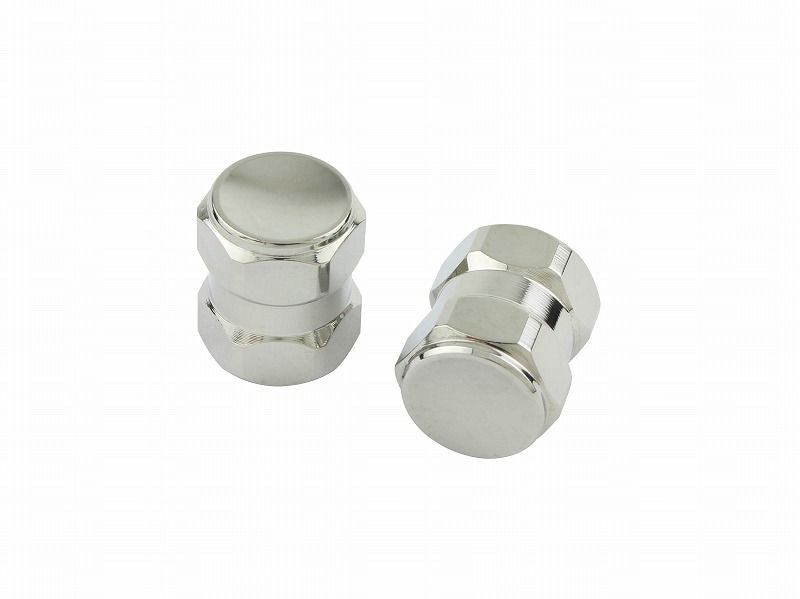 000 HEX2 Air Valve Caps, Chrome, 2 pcs, for Tires