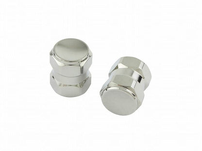 000 HEX2 Air Valve Caps, Chrome, 2 pcs, for Tires
