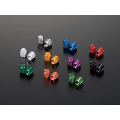 アルミカラードエアーバルブキャップ ピンク 2個入り