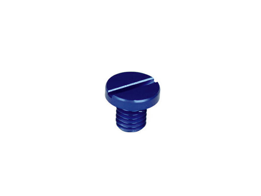 Aluminum Colored Mirror Hole Cover Cap, M8 Reverse Thread, Blue, 1 pc, Universal