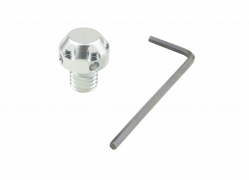 Nasa Type Mirror Hole Cap - Silver M8/Reverse Thread