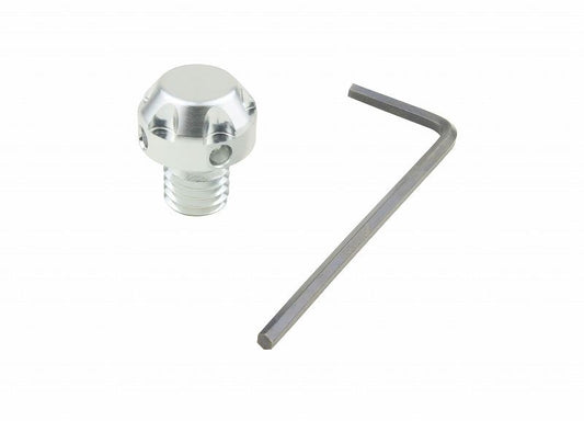 Nasa Type Mirror Hole Cap - Silver M8/Reverse Thread