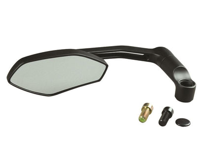 Flat Low Mirror, Black, M10-P1.25, Lance Type 2/Left Side