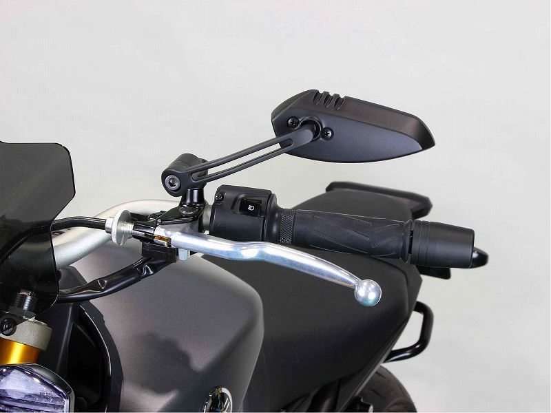 フラットローミラー ブラック M10-P1.25 ウイングタイプ/左側