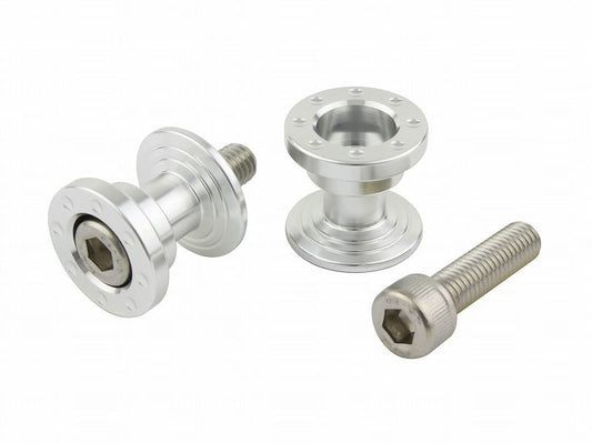 Aluminum Touring Cargo Hooks Silver M8 Short 2 Pieces