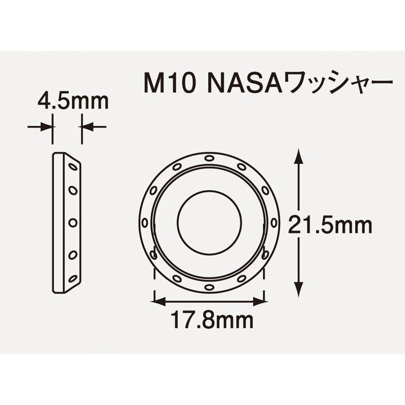 NASA Typewriter Washer Pink M10 2pcs