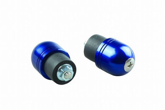 アルミバーエンドキャップ ブルー M5 カワサキ用