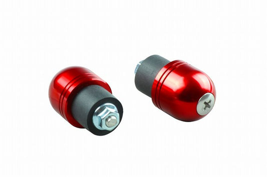 アルミバーエンドキャップ レッド M5 カワサキ用