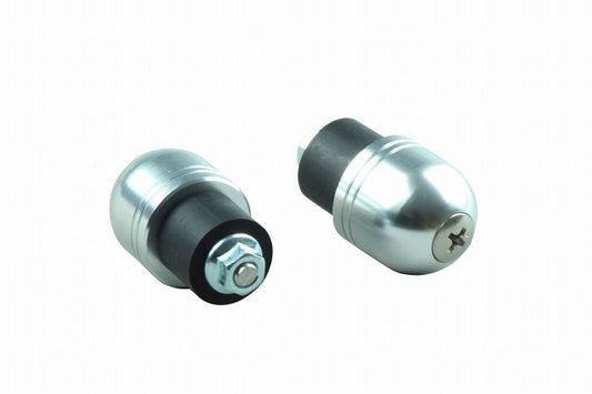 アルミバーエンドキャップ シルバー M5 カワサキ用