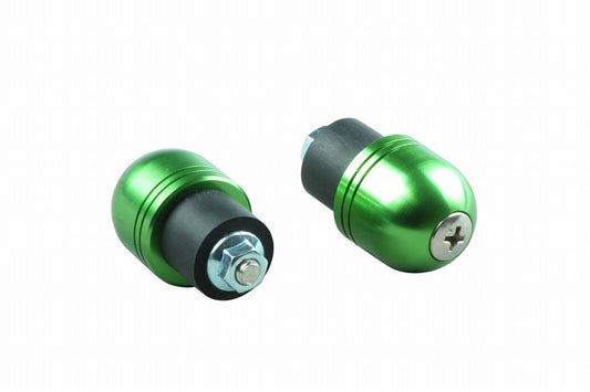 アルミバーエンドキャップ ライトグリーン M5 カワサキ用