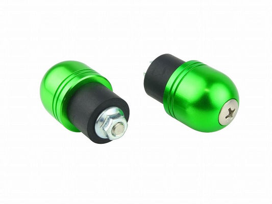 アルミバーエンドキャップ ライムグリーン M5 カワサキ用