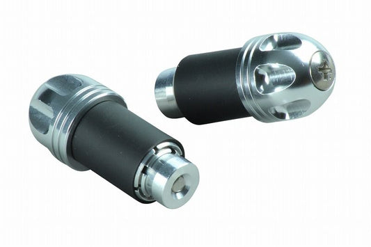 NASAタイプアルミバーエンド シルバー 汎用 ハンドル用