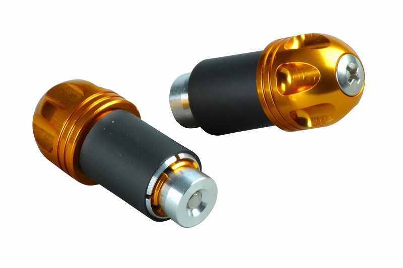 NASAタイプアルミバーエンド ゴールド 汎用 ハンドル用