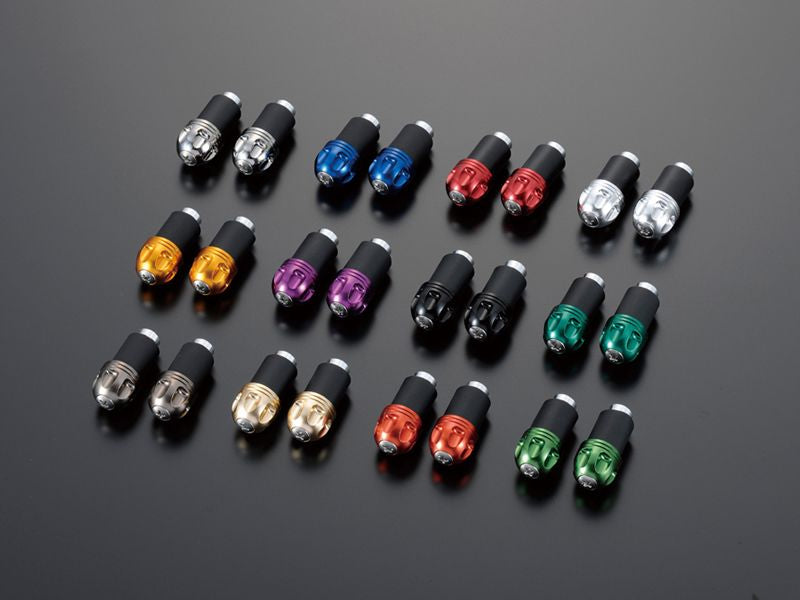 NASAタイプアルミバーエンド ゴールド 汎用 ハンドル用