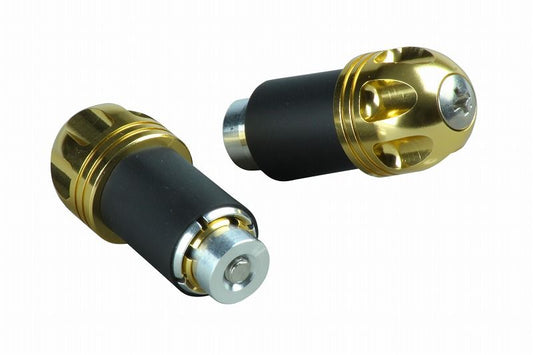 NASAタイプアルミバーエンド シャンパンゴールド 汎用 ハンドル用