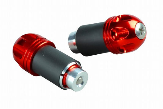 NASAタイプアルミバーエンド ディープオレンジ 汎用 ハンドル用