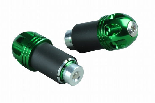 NASAタイプアルミバーエンド ライトグリーン 汎用 ハンドル用