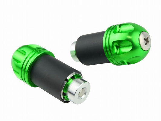 NASAタイプアルミバーエンド ライムグリーン 汎用 ハンドル用