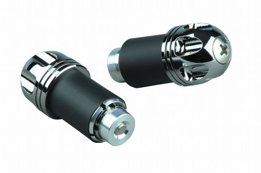 NASAタイプアルミバーエンド メッキ 汎用 ハンドル用