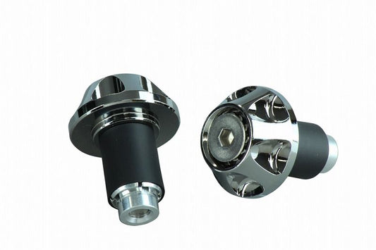 Grip End Caps, Chrome Plated, Universal, For Handlebars