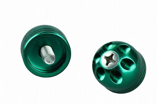 Big Bar End M8 Dark Green for Kawasaki