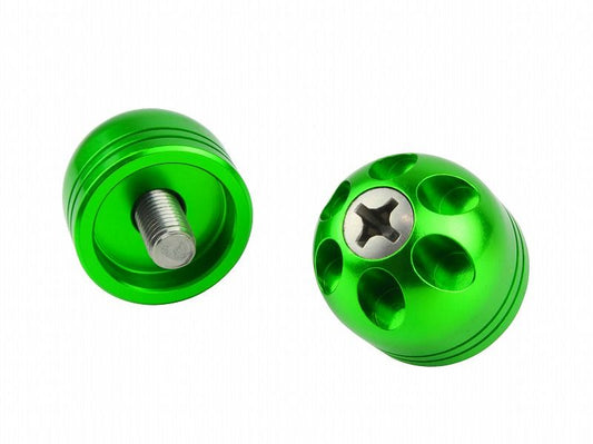 Big Bar End M8 Lime Green for Kawasaki