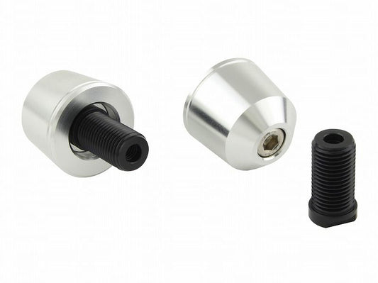 Solid Bar End M12 Silver for Suzuki