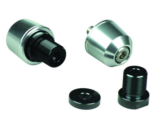 Solid Bar End M17 Silver for Kawasaki
