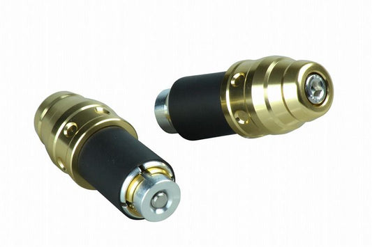 Embossed Aluminum Bar End Caps, Champagne Gold, Universal Fit