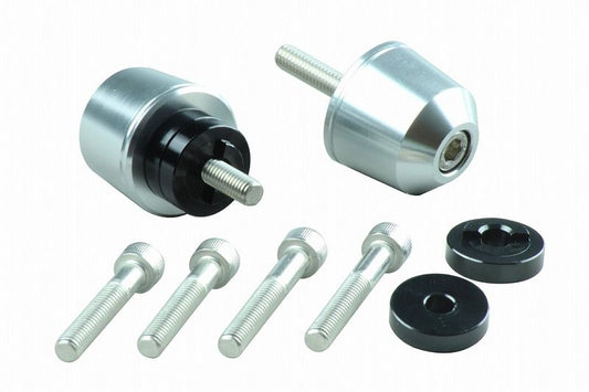 Solid Bar Ends M6 Silver for Honda/Suzuki