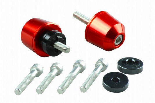 Solid Bar End M6 Deep Orange for Honda/Suzuki