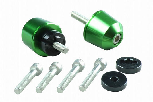 Solid Bar Ends M6 Light Green For Honda/Suzuki