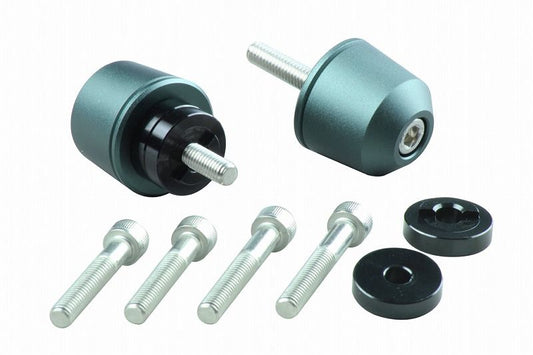 Solid Bar End M6 (Matte Color) Matte Gray for Honda/Suzuki