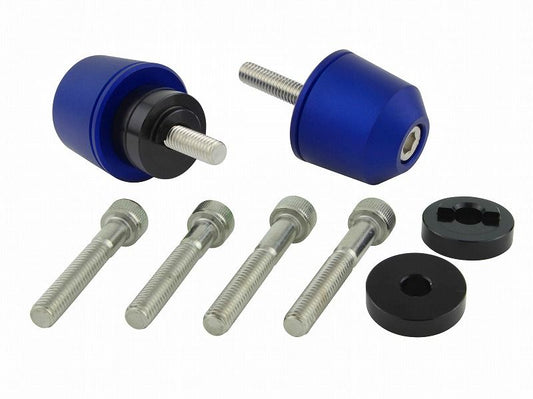 Solid Bar End M6 (Matte Color) Matte Blue for Honda/Suzuki