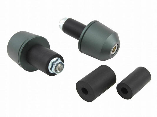 Solid Bar Ends, Matte Type, Matte Gray, Universal