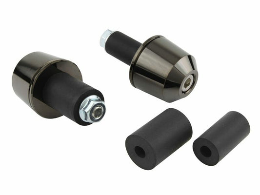 Solid Bar Ends Black Chrome Universal