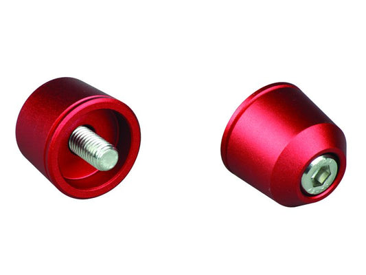 Solid Bar End M8 (Matte Color) Matte Red for Kawasaki