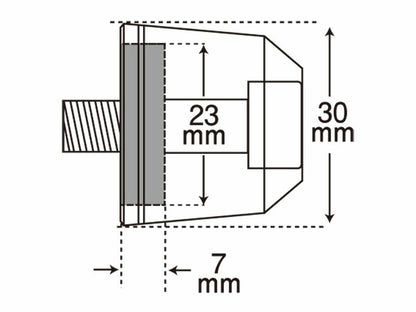 ソリッドバーエンド M8(マットカラー) マットレッド カワサキ用