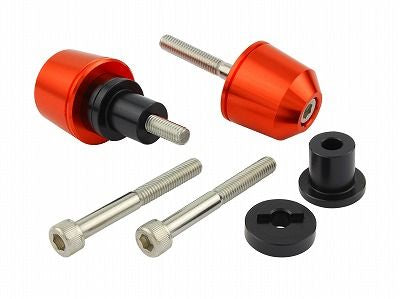 Solid Bar Ends M6 Deep Orange for Kawasaki