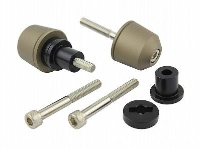 Solid Bar Ends M6 (Matte Color) Matte Titanium for Kawasaki