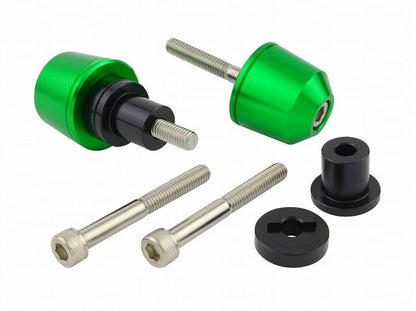 ソリッドバーエンド M6 ライムグリーン カワサキ用