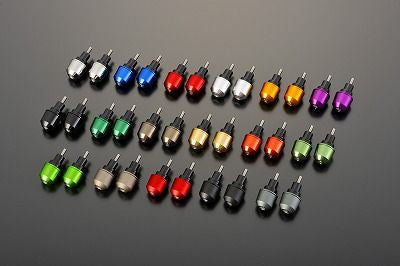 ソリッドバーエンド M6 ライムグリーン カワサキ用